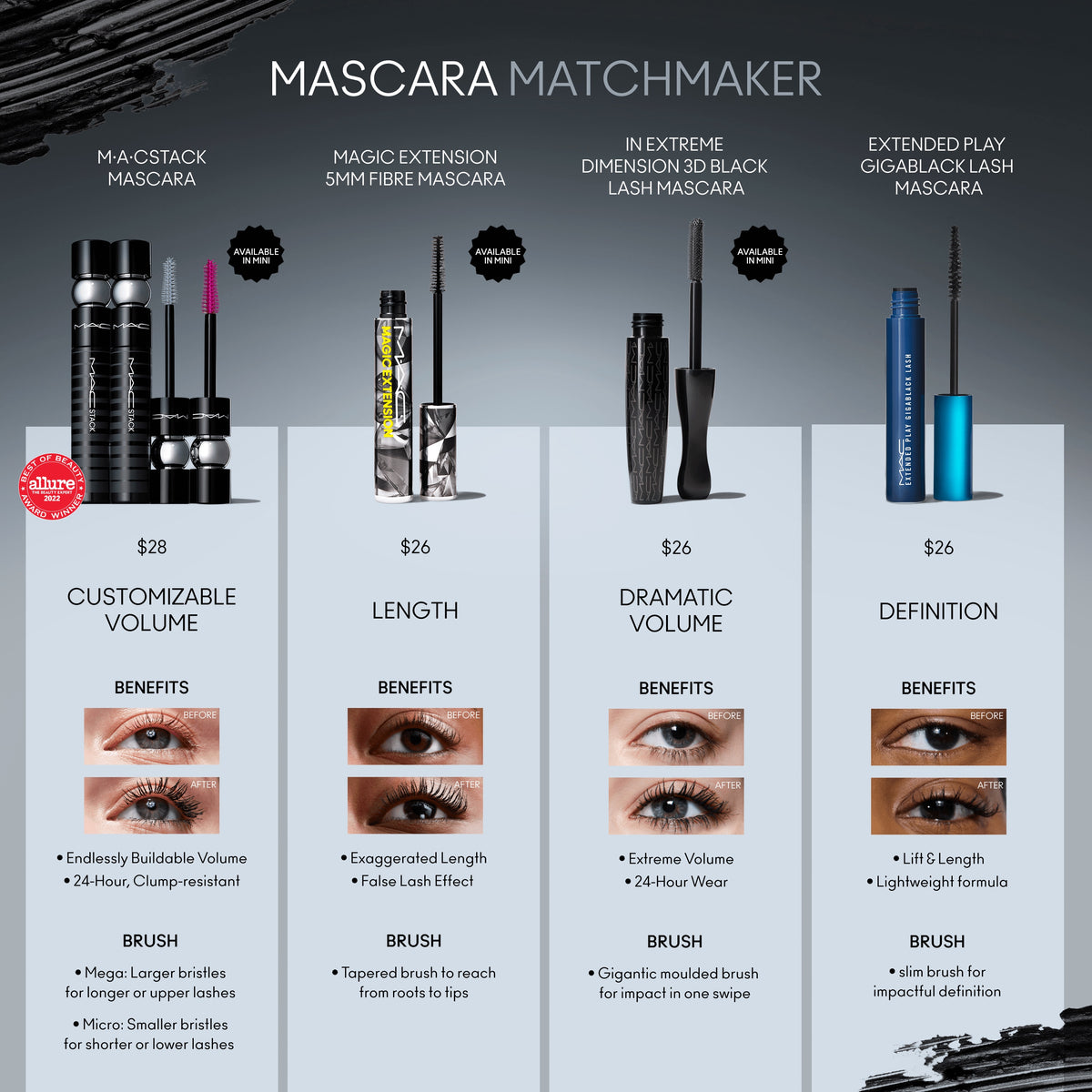 M·A·CStack Mascara / Mini M·A·C, 8.0 ml, Black Stack, Alt