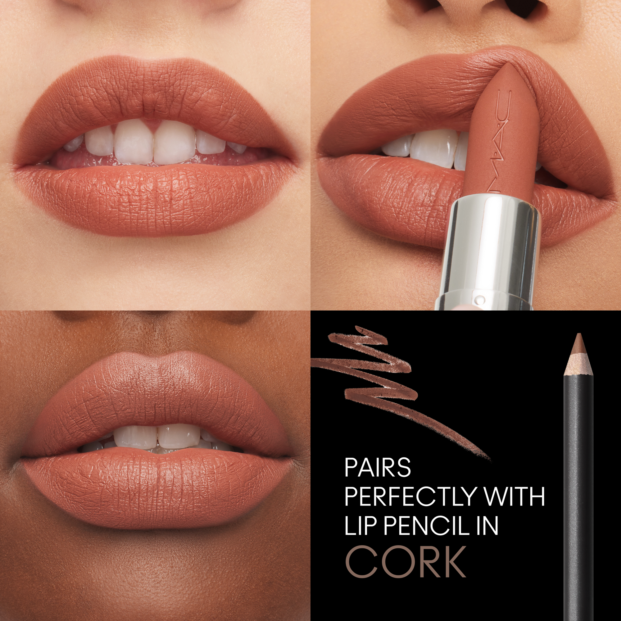 M·A·Cximal Silky Matte Lipstick / Mini MAC, 1.7 g, Warm Teddy, Model