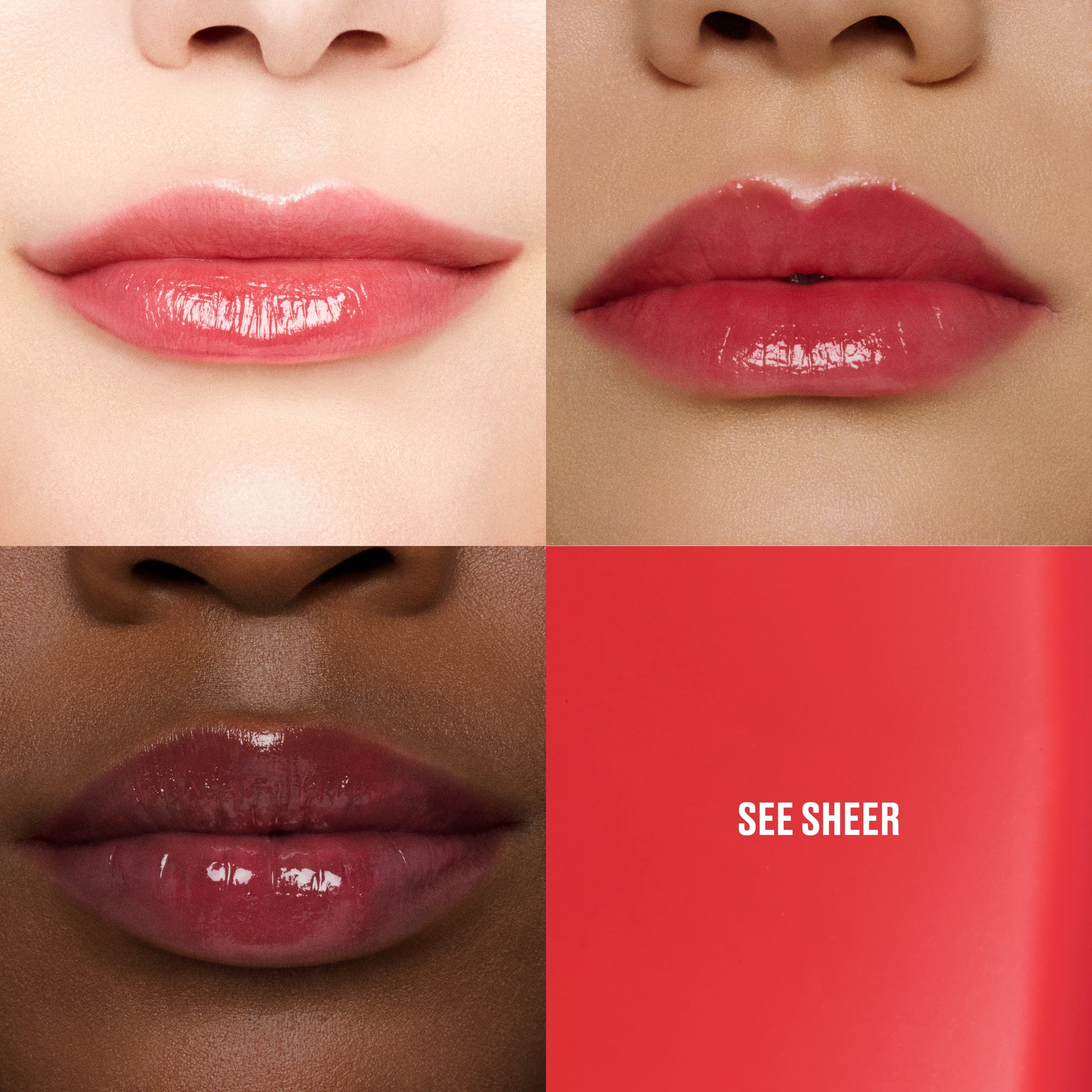 Lustreglass Stainglass Lip Tint, 3.0 ml, See Sheer, Model, multiple