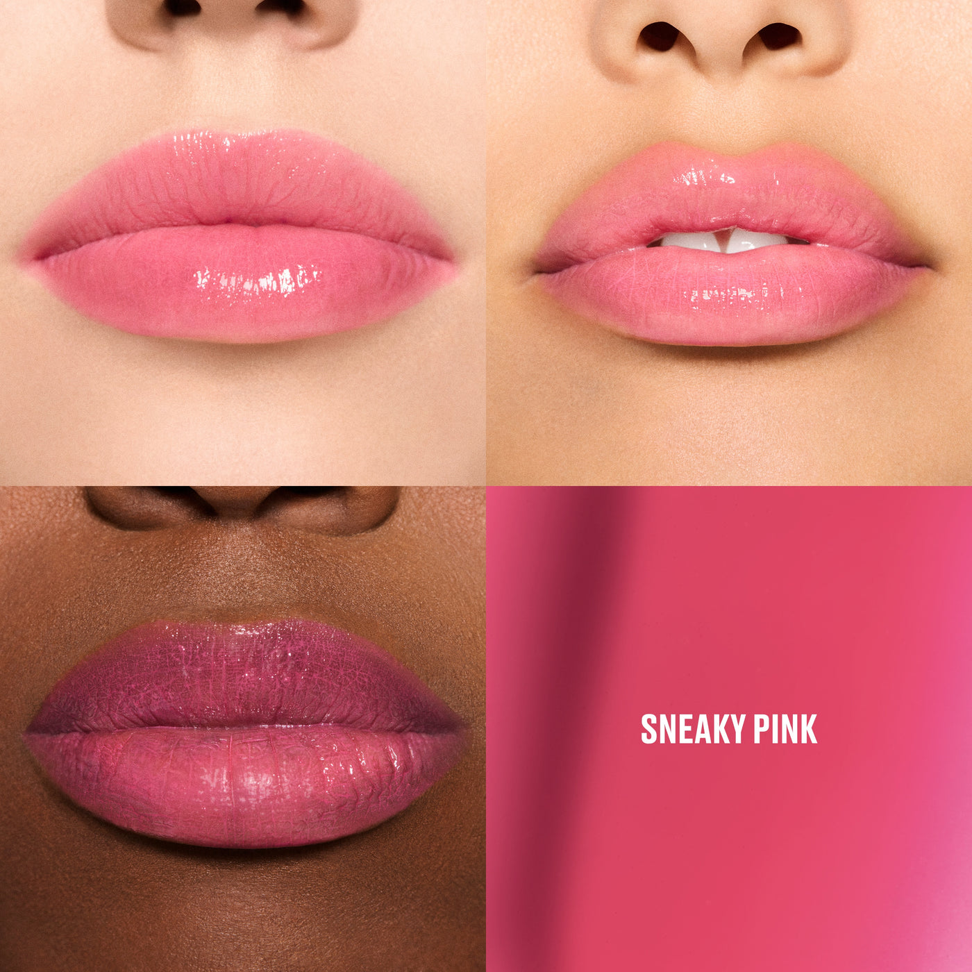 Lustreglass Stainglass Lip Tint, 3.0 ml, Sneaky Pink, Model, multiple
