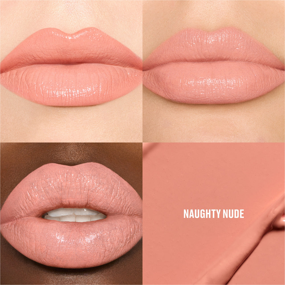 M·A·Cximal Sleek Satin Lipstick / Holiday, 3.5 g, Naughty Nude, Model, multiple