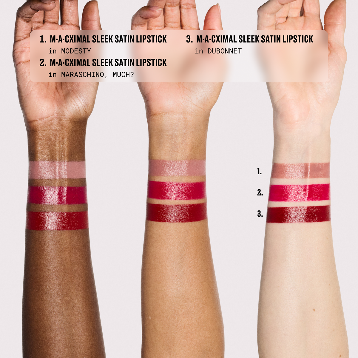 Satin Soirée Mini Lip Trio, Model