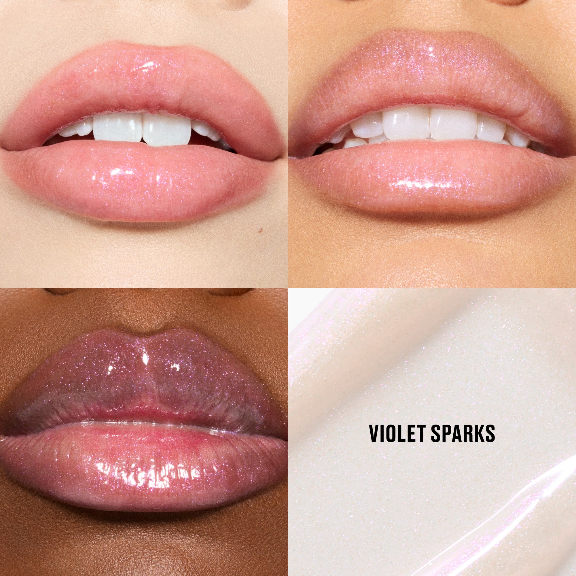 Squirt Plumping Gloss Stick, 2.3 g, Violet Sparks, Model, multiple