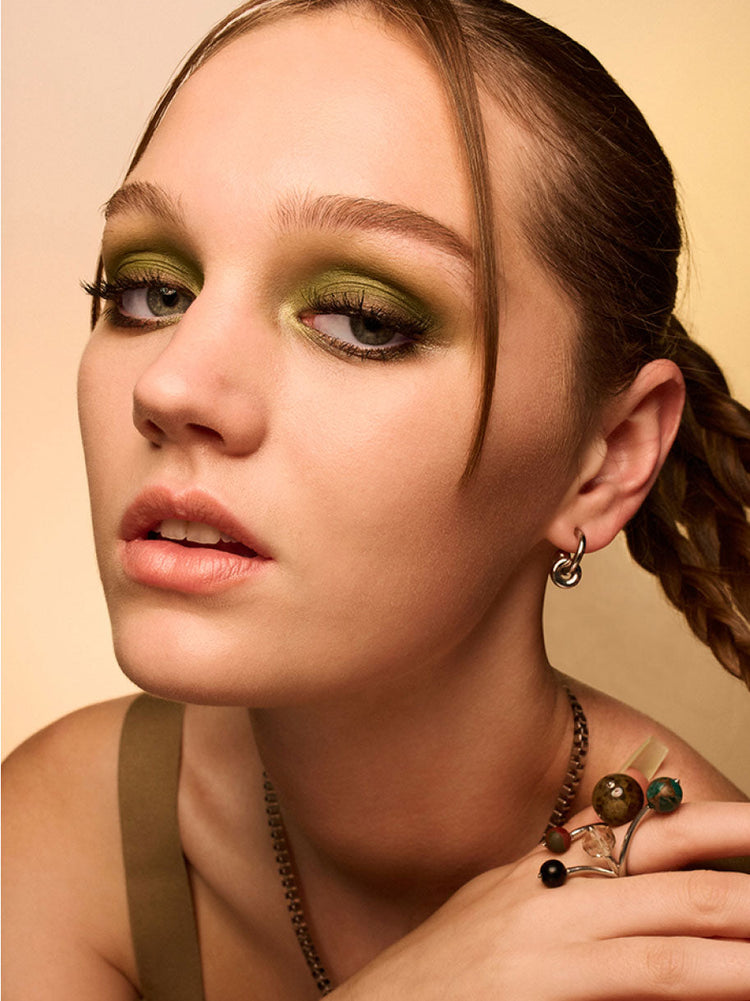 Elevate Green Eye Makeup with Matcha Latte