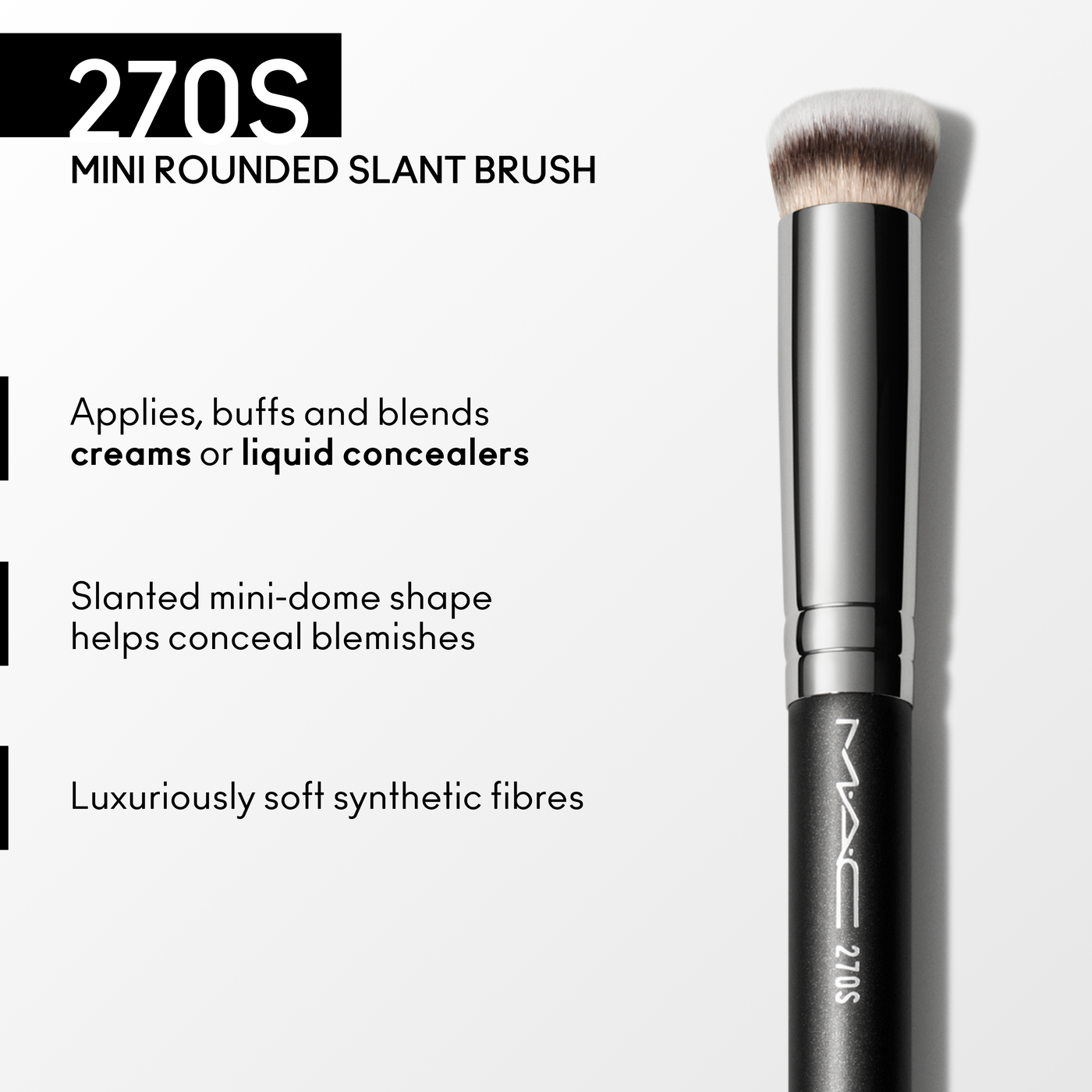 270 Synthetic Mini Rounded Slant Brush, Alt