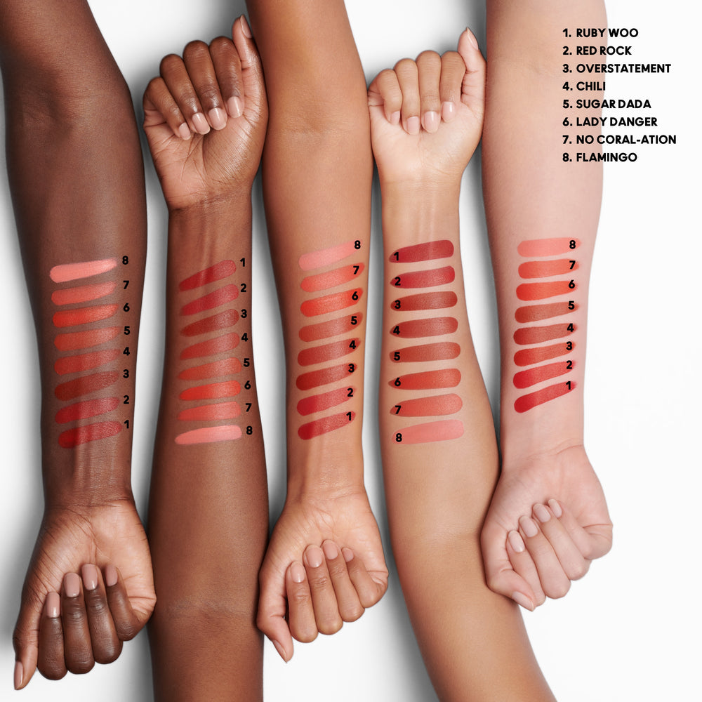 M·A·Cximal Silky Matte Lipstick, 3.5 g, Lady Danger, Model