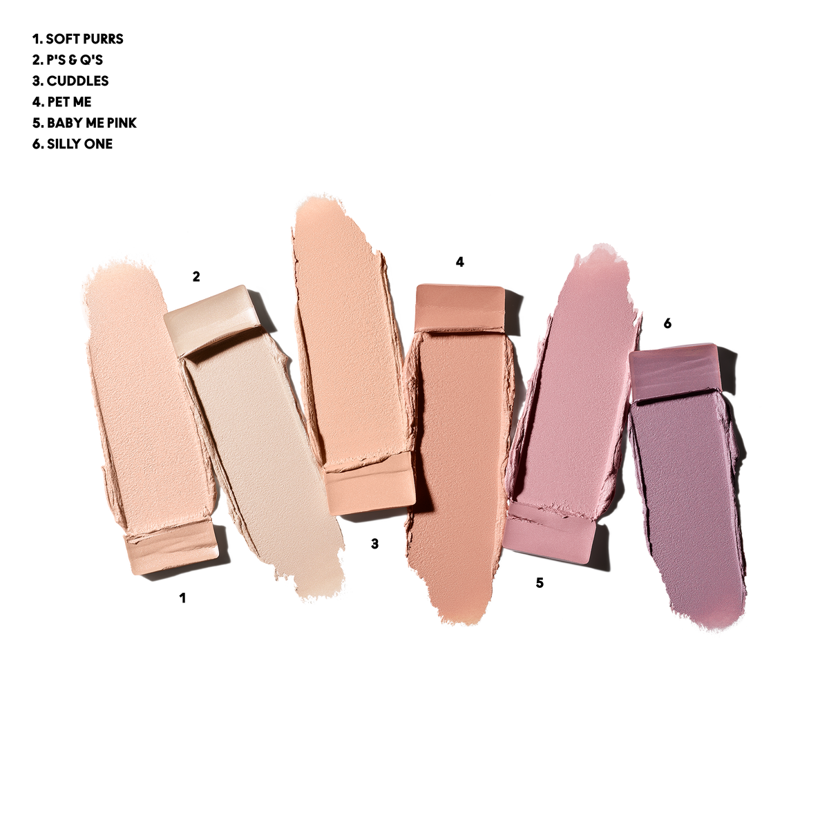 Pro Eye Palette: The Silly One, 6.0 g, Soft Purrs|+|Baby Me Pink|+|Pet Me|+|Cuddles|+|P's & Q's|+|The Silly One, Smoosh