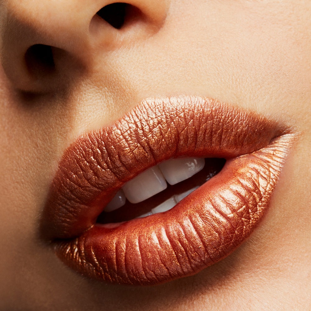 Frost Lipstick, 3.0 g, Bronze Shimmer, Model, medium