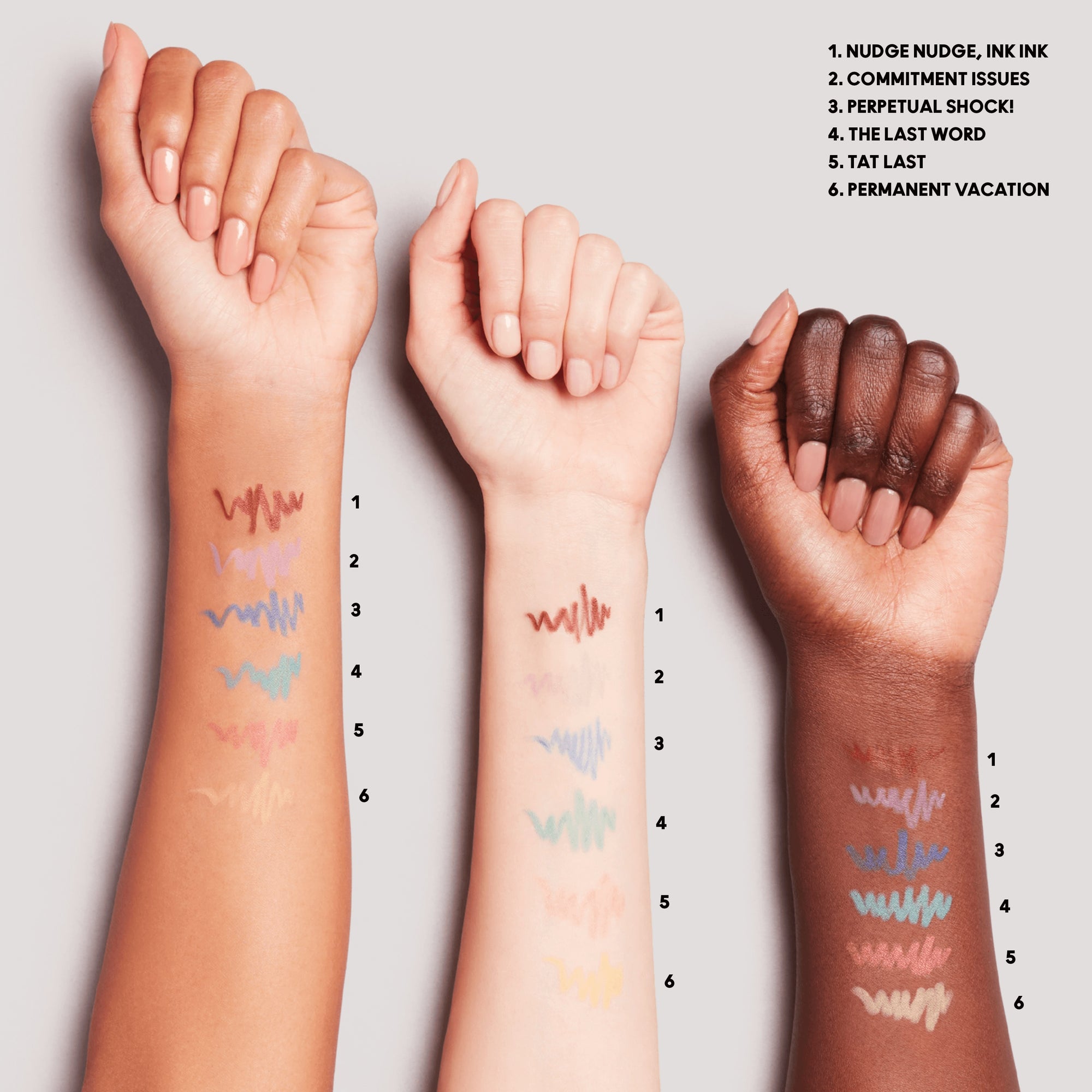 Colour Excess Gel Eye Liner, 0.35 g, Nudge Nudge, Ink Ink, Model