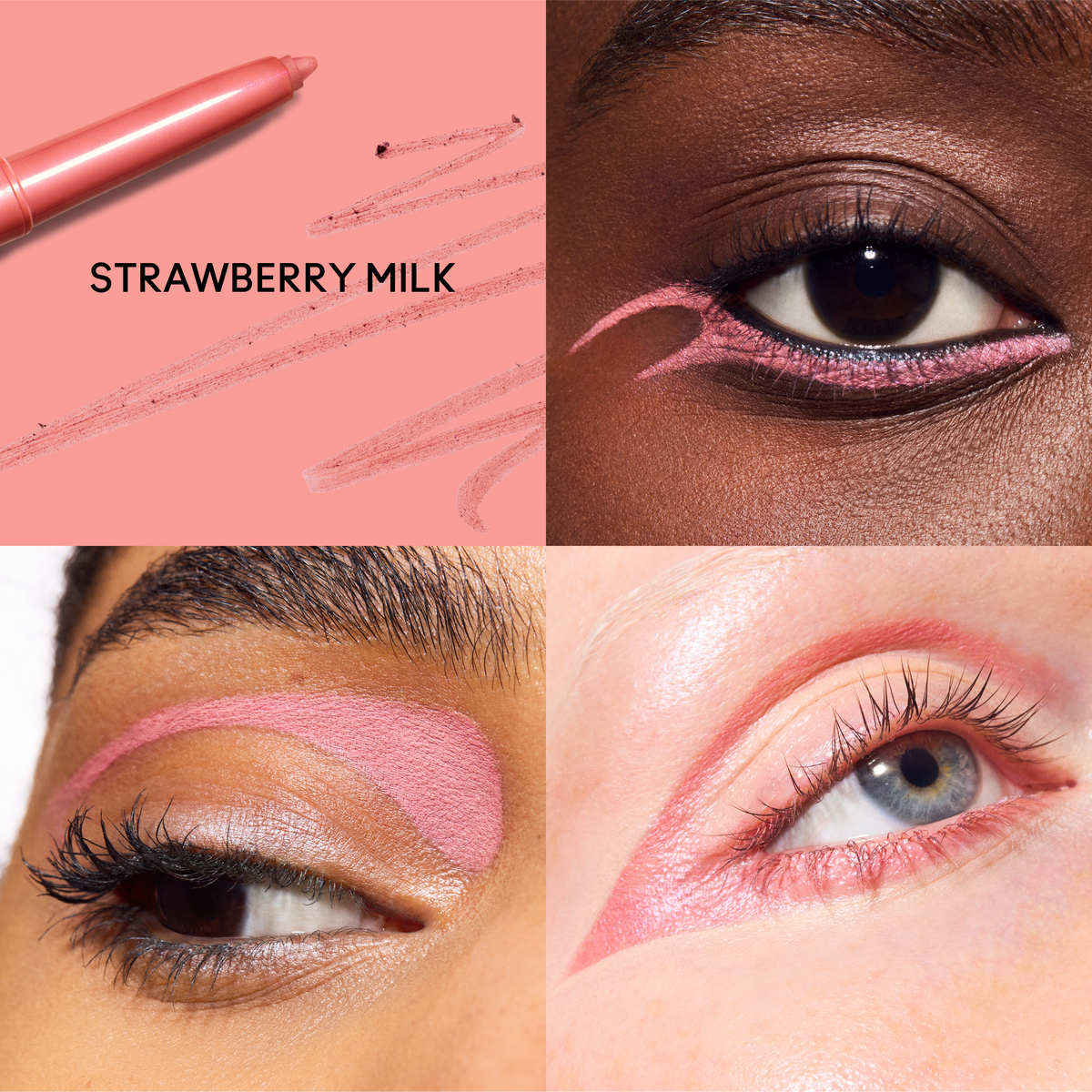 Colour Excess Gel Eye Liner, 0.35 g, Strawberry Milk, Model, multiple