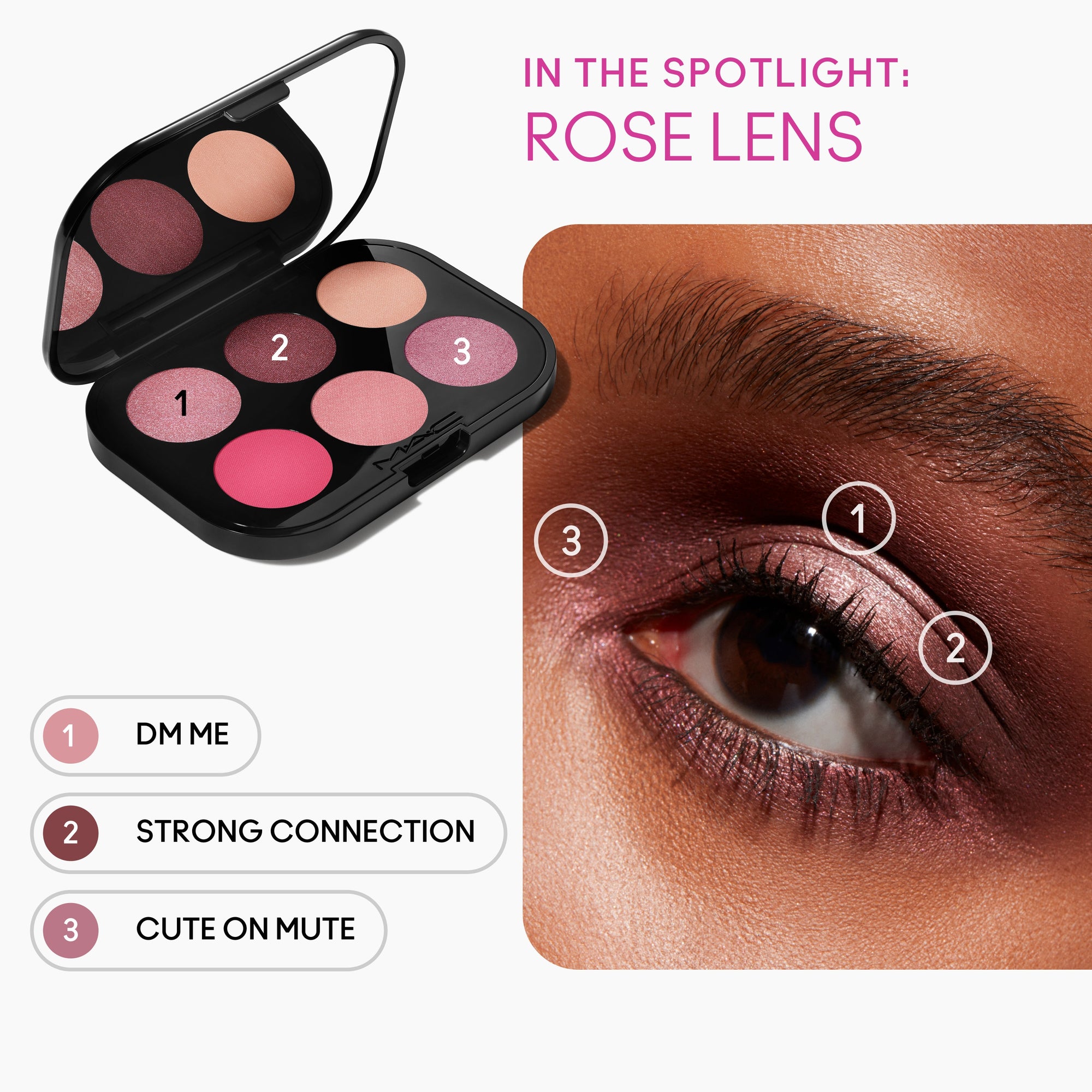 Connect In Colour Eye Shadow Palette: Rose Lens, 6.25 g, Multi, Alt
