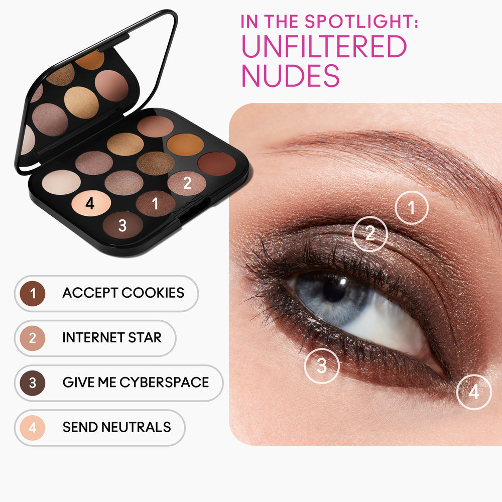 Connect In Colour Eye Shadow Palette: Unfiltered Nudes, 12.2 g, Multi, Model