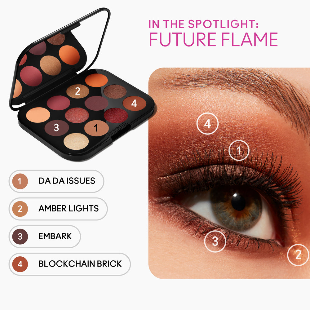 Connect In Colour Eye Shadow Palette: Future Flame, 12.2 g, Multi, Alt