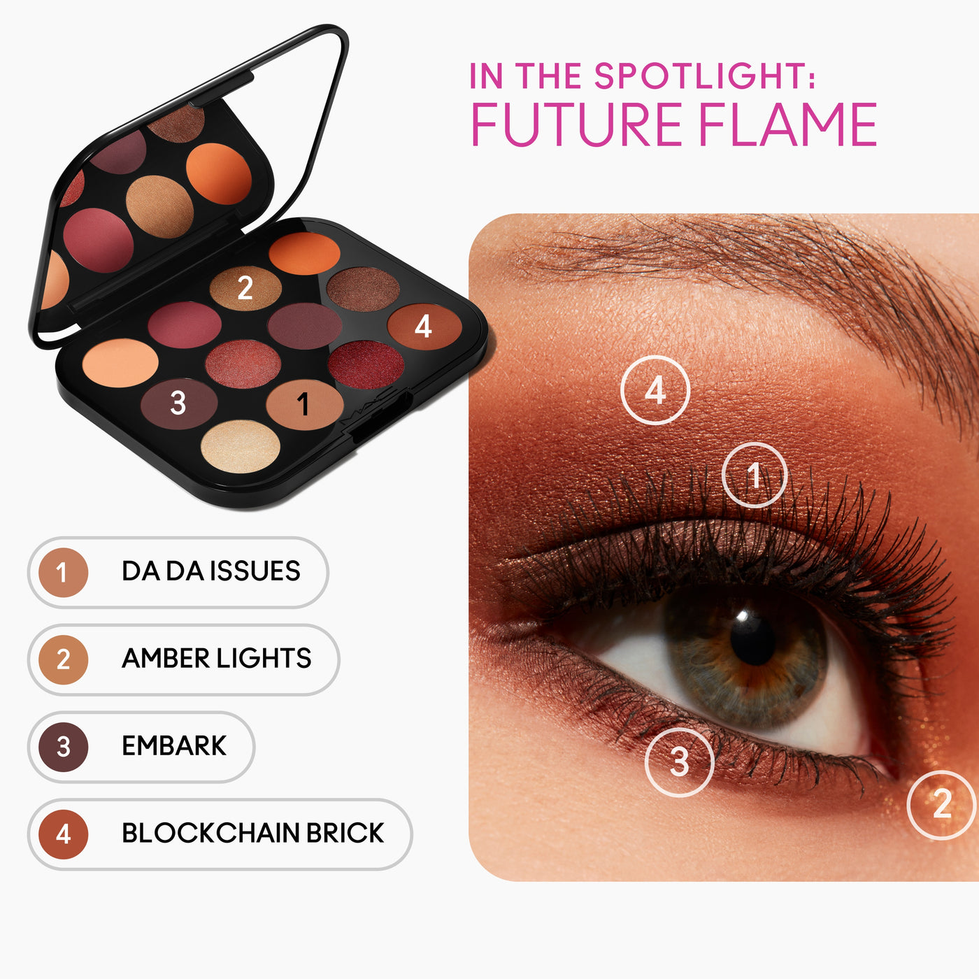 Connect In Colour Eye Shadow Palette: Future Flame, 12.2 g, Multi, Alt