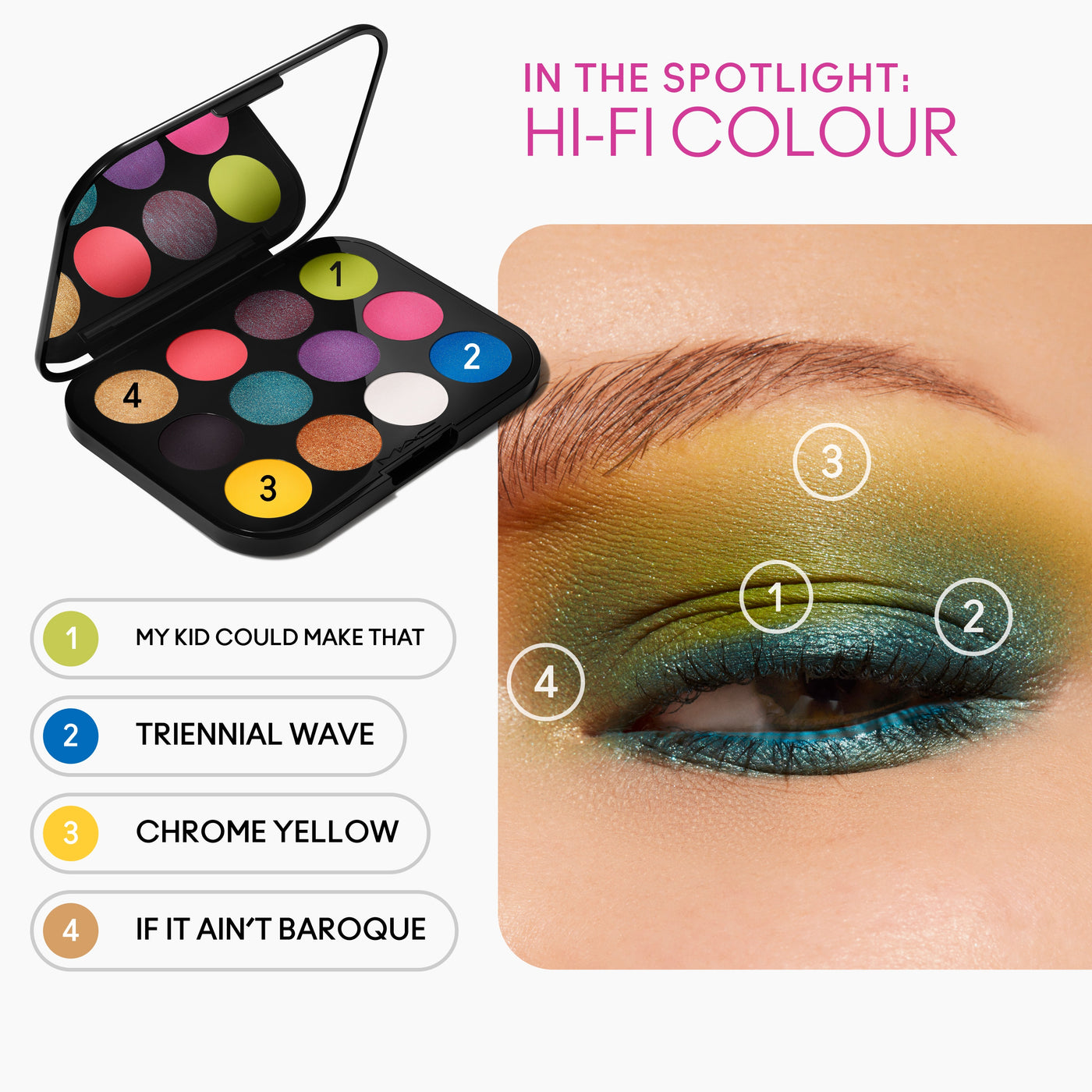 Connect In Colour Eye Shadow Palette: Hi-Fi Colour, 12.2 g, Multi, Alt