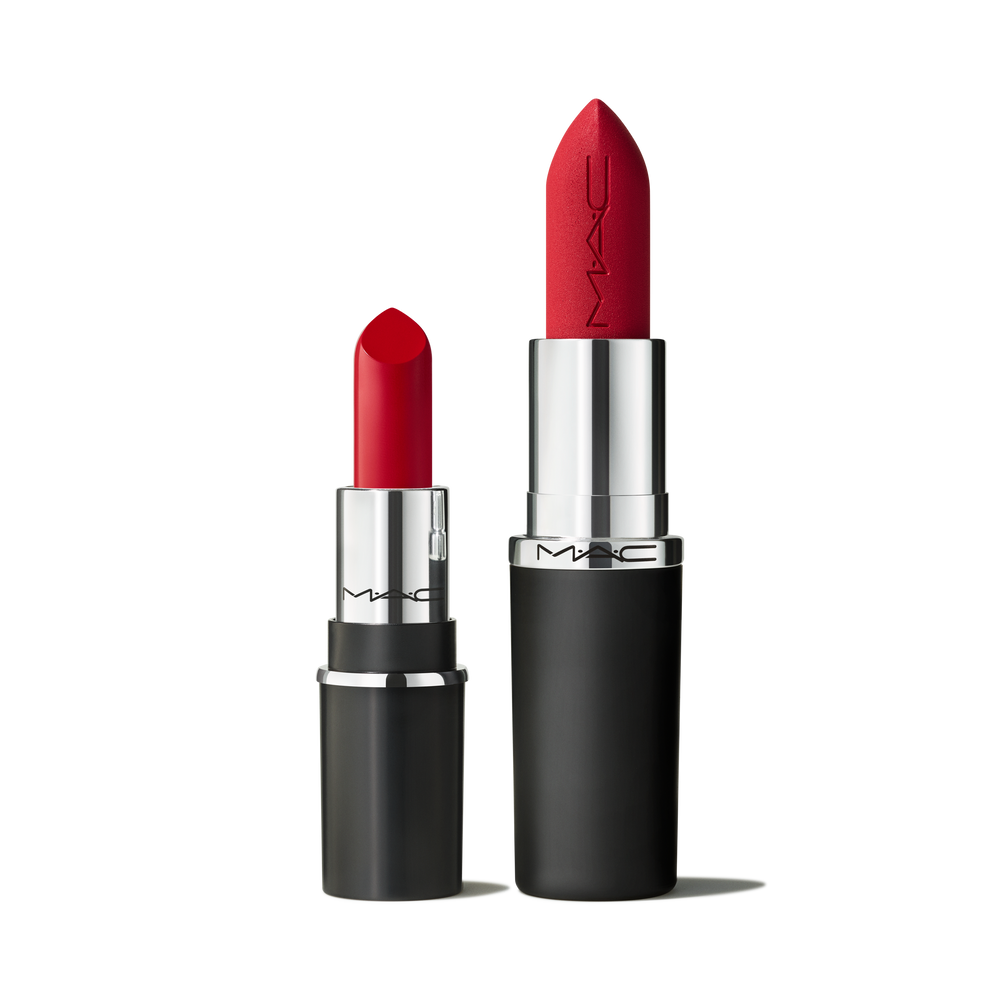 M·A·Cximal Silky Matte Lipstick / Mini MAC, 1.7 g, Ruby Woo, Color Chip