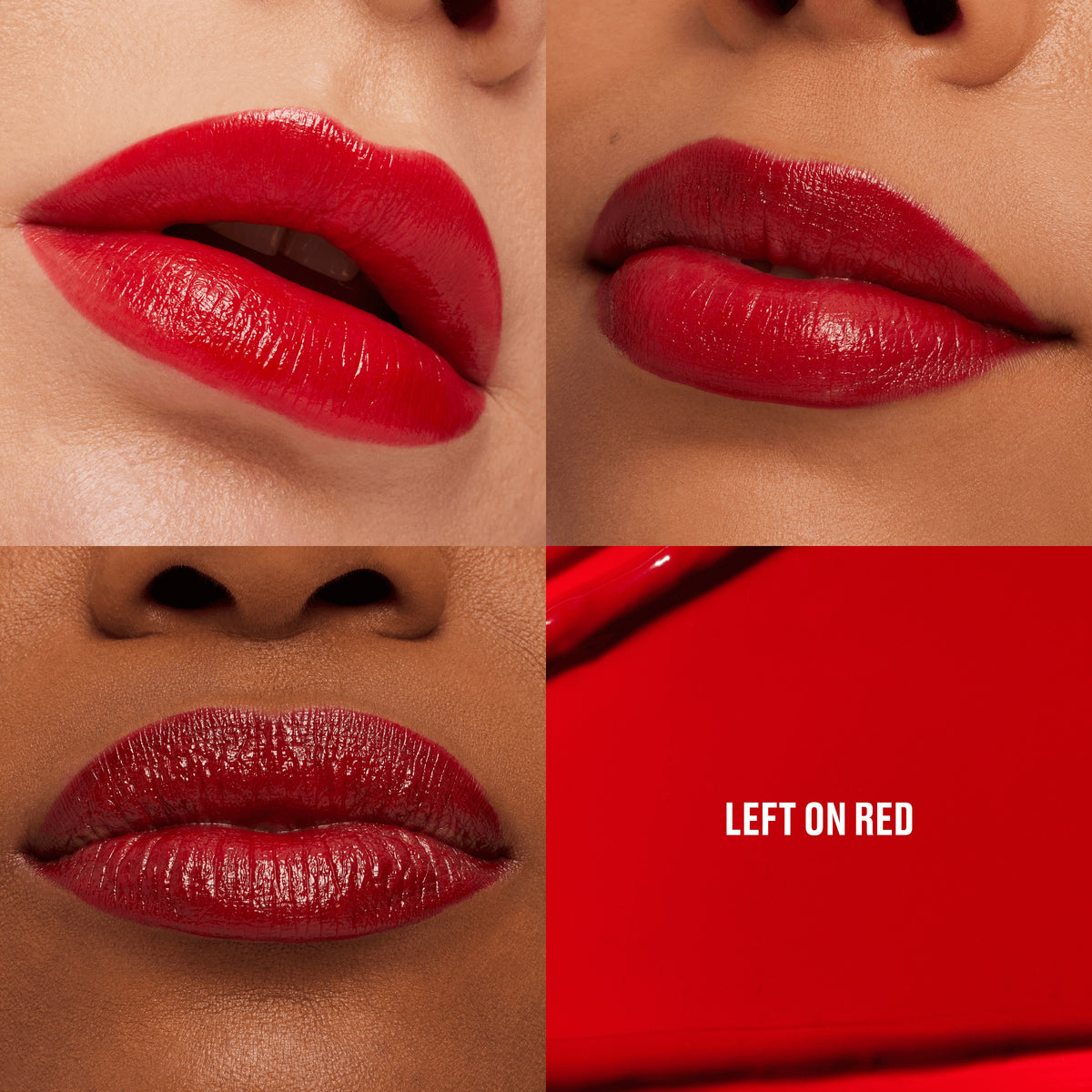 M·A·Cximal Sleek Satin Lipstick, 3.5 g, Left On Red, Model, multiple