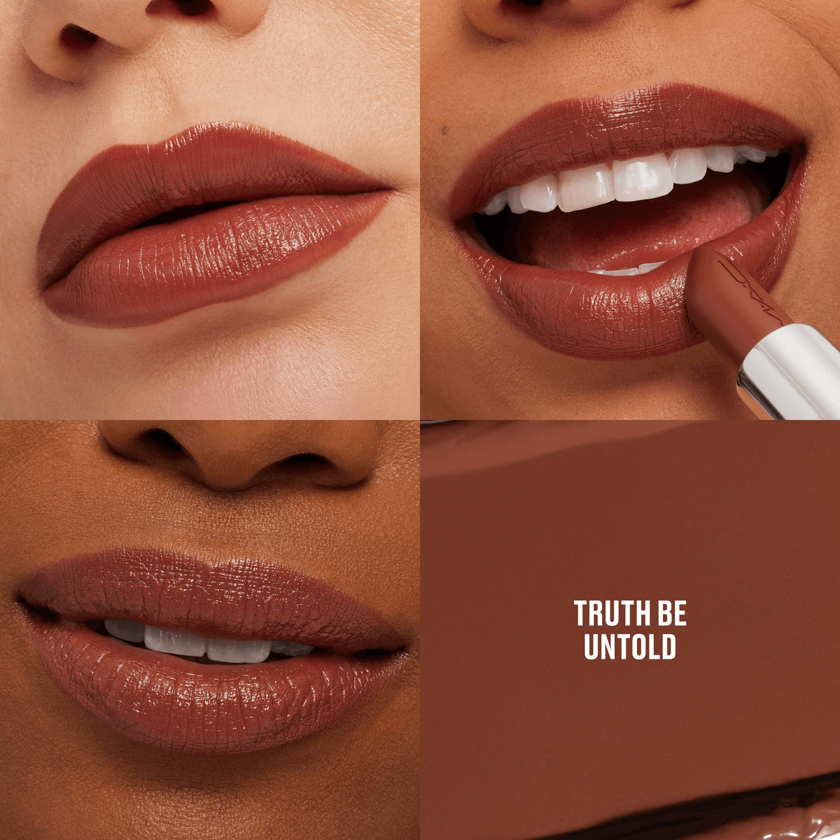 M·A·Cximal Sleek Satin Lipstick, 3.5 g, Truth Be Untold, Model, multiple