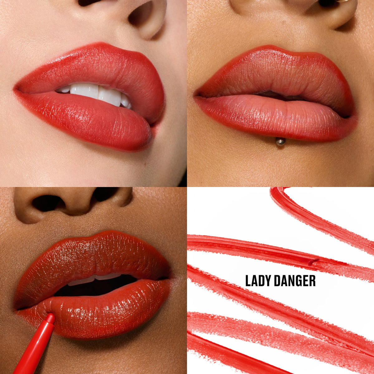 Lipglazer Glossy Liner, 0.25 g, Lady Danger, Model