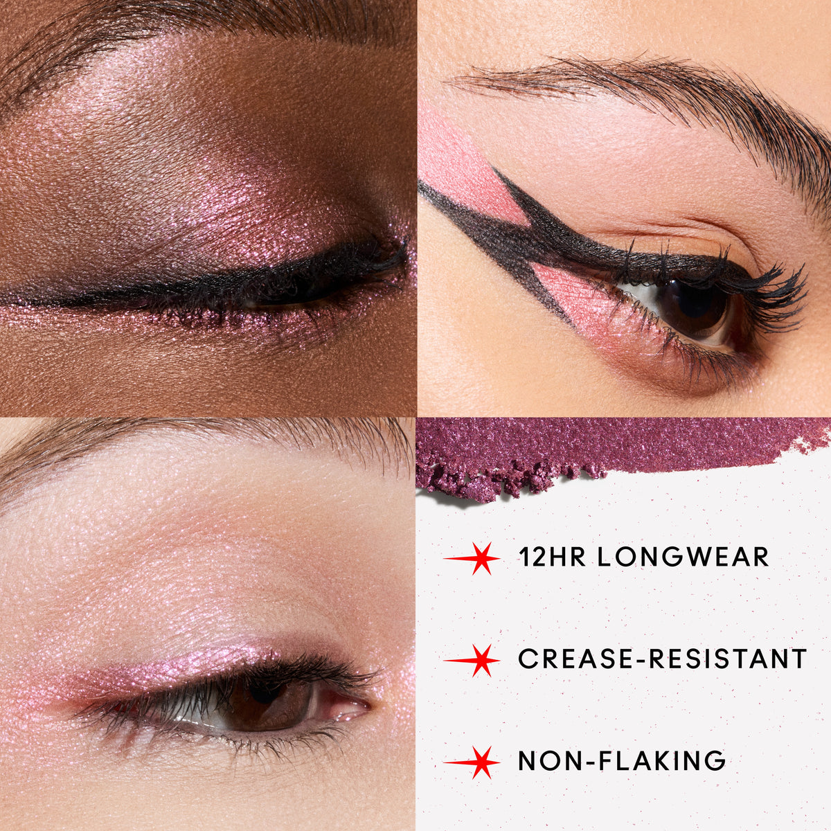 Glitter Single Eye Shadow Compact, 1.0 g, Pink Lightning, Alt