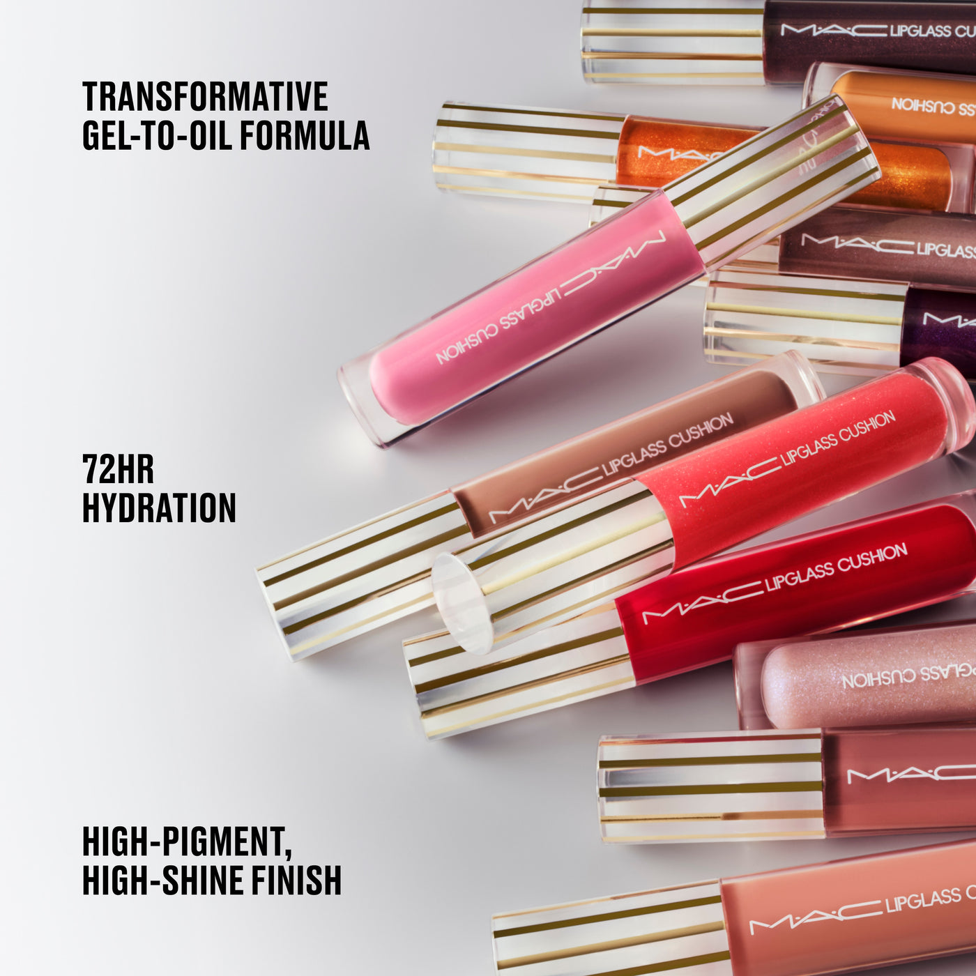 Lipglass Cushion High-Pigment Lip Oil, 5.0 ml, Yum Yum, Alt