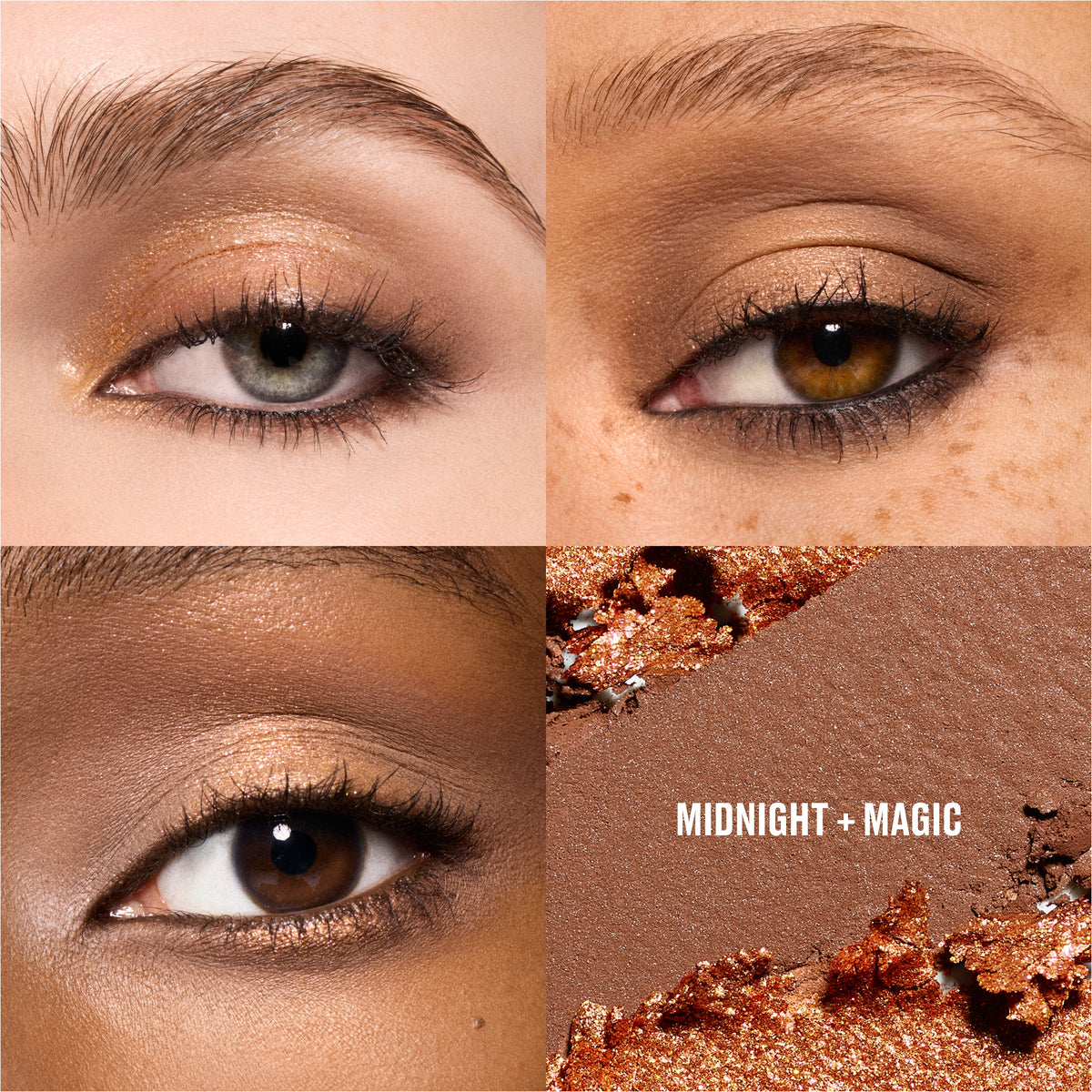 Smoke + Ice Eye Shadow Duo, 2.0 g, Midnight + Magic, Model, multiple