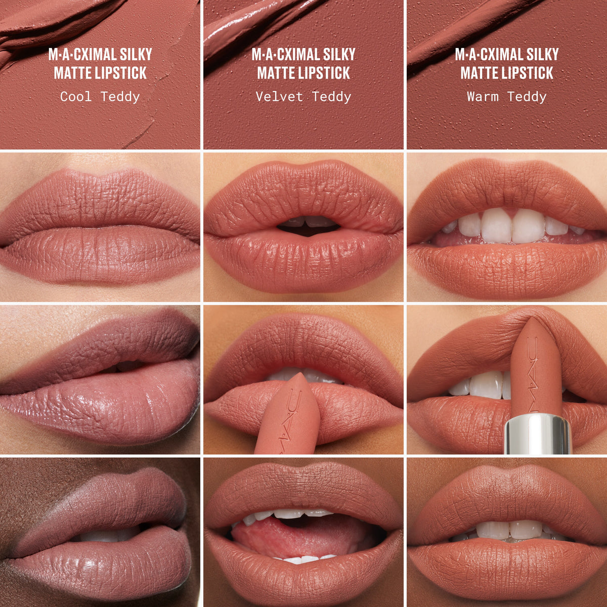 Teddy Party Mini Lip Trio, Model, multiple