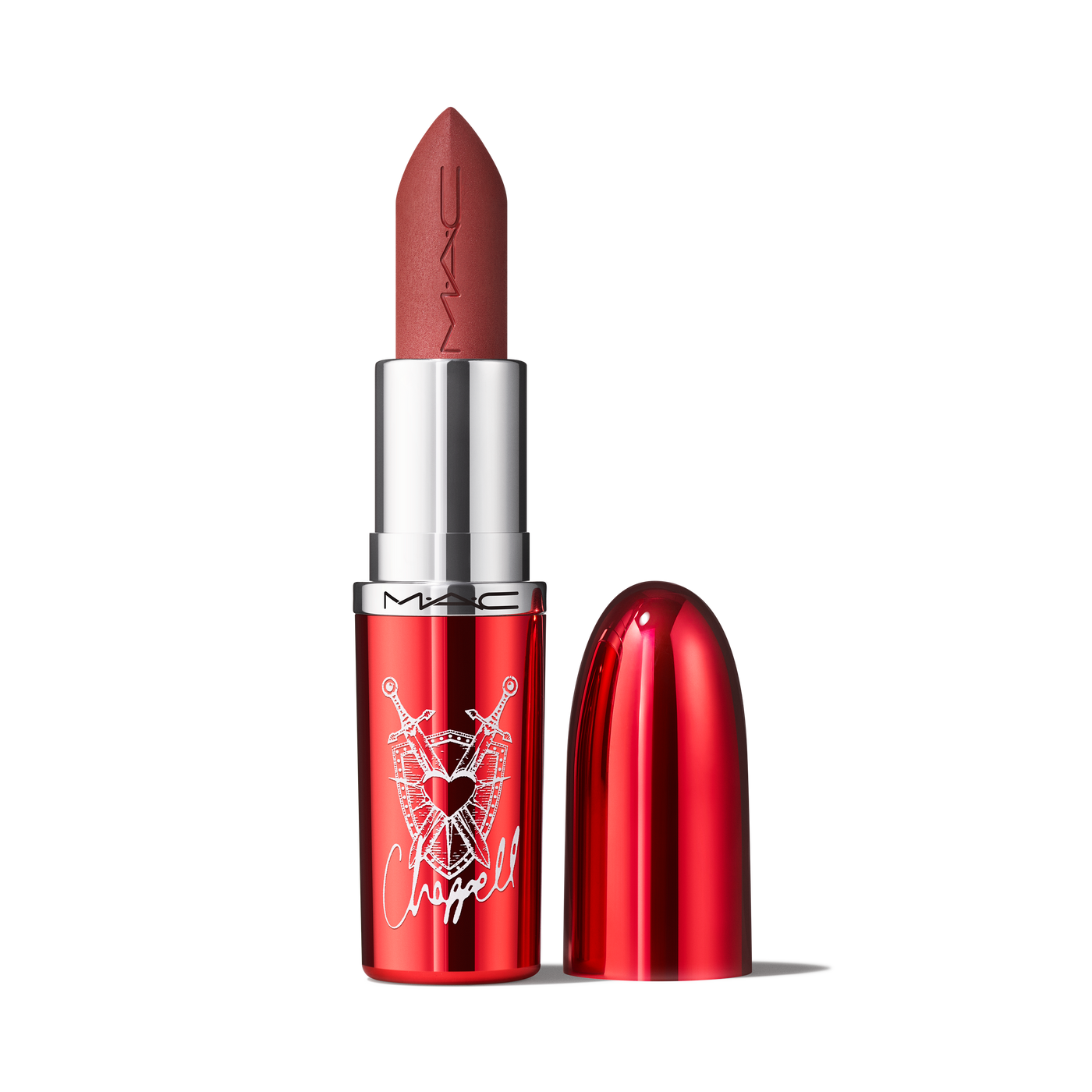M·A·Cximal Silky Matte VIVA GLAM x Chappell Roan Lipstick, 3.5 g, UnNatural Red Head, Product Shot