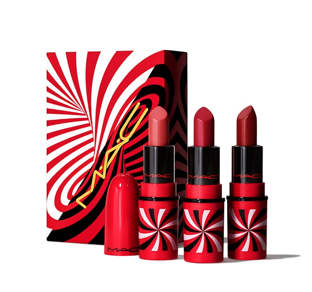 MAC Neutral Tiny Tricks Mini Lipstick Trio Christmas Holiday 2021
